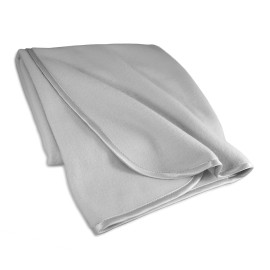 TL Care Fleece Blanket with Silk-Like Satin Trim, Soft, Warm & Cozy, Gray, 30 x 30 for Boys and Girls, Perfect for Baby Carrier, Stroller, Travel and Gifting