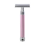 Edwin Jagger Double Edge Safety Razor, Long Handle, Pink