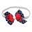 WEBB DIRECT2U WD2U Baby Girls 4.5 Red White Blue Star Spangled July 4th Hair Bow Stretch Headband