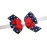 WEBB DIRECT2U WD2U Baby Girls 4.5 Red White Blue Star Spangled July 4th Hair Bow Stretch Headband