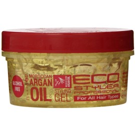 ECOCO EcoStyler Gel, Moroccan Argan Oil, 8 oz (Pack of 2)