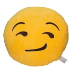 EvZ Emoji Cheese Smile Face Emoticon Cushion Stuffed Plush Soft Pillow, Official Certified, 32cm Yellow