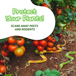 Fun Central 12-Pack Realistic Snakes - 14 Multicolor Snake Toys for Outdoor Decor, Pranks, and Bird, Rabbit, Squirrel Deterrent