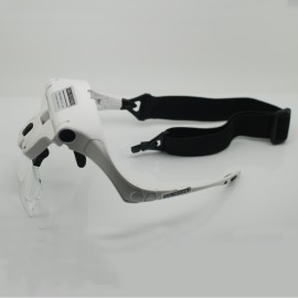 EMILYSTORES LED Light Glasses Helmet Magnifier for Eyelash Extensions Glasses Nail Art Tattoo with 5 Lenses Magnifier (1.0X 1.5X 2.0X 2.5X 3.5X)