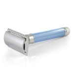 Edwin Jagger Double Edge Safety Razor With Long Handle (Blue) (Blue)