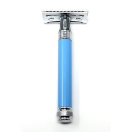 Edwin Jagger Double Edge Safety Razor With Long Handle (Blue) (Blue) Edwin Jagger Double Edge Safety Razor With Long Handle (Blue) (Blue)
