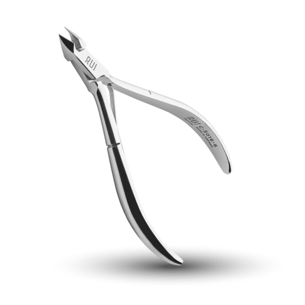 Rui Smiths Carbon Steel Cuticle Nippers - Professional Carbon Steel French Handle - 6mm Jaw, Single Spring Rui Smiths Carbon Steel Cuticle Nippers - Professional Carbon Steel French Handle - 6mm Jaw, Single Spring