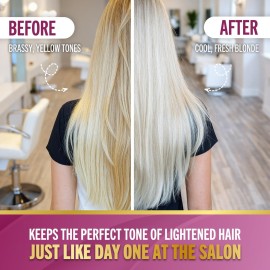 Jenoris Silver Purple Shampoo For Blonde, Silver, Gray & Lightened Hair - Neutralizes Yellow & Brassy Tones - Enriched with Natural Oils, Paraben & SLS Free, Salon Professional, 16.9 Fl Oz