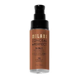 Milani Conceal + Perfect 2-in-1 Foundation + Concealer - Chestnut (1 Fl. Oz.) Cruelty-Free Liquid Foundation - Cover Under-Eye Circles, Blemishes & Skin Discoloration for a Flawless Complexion Milani Conceal + Perfect 2-in-1 Foundation + Concealer - Chestnut (1 Fl. Oz.) Cruelty-Free Liquid Foundation - Cover Under-Eye Circles, Blemishes & Skin Discoloration for a Flawless Complexion