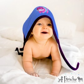 Frenchie Mini Couture, Hooded Bath Towels for Babies, 80% Cotton/20% Polyester, Kitty/Hippo/Mouse Baby Bath Towel Set, Pack of 3