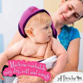 Frenchie Mini Couture, Hooded Bath Towels for Babies, 80% Cotton/20% Polyester, Kitty/Hippo/Mouse Baby Bath Towel Set, Pack of 3