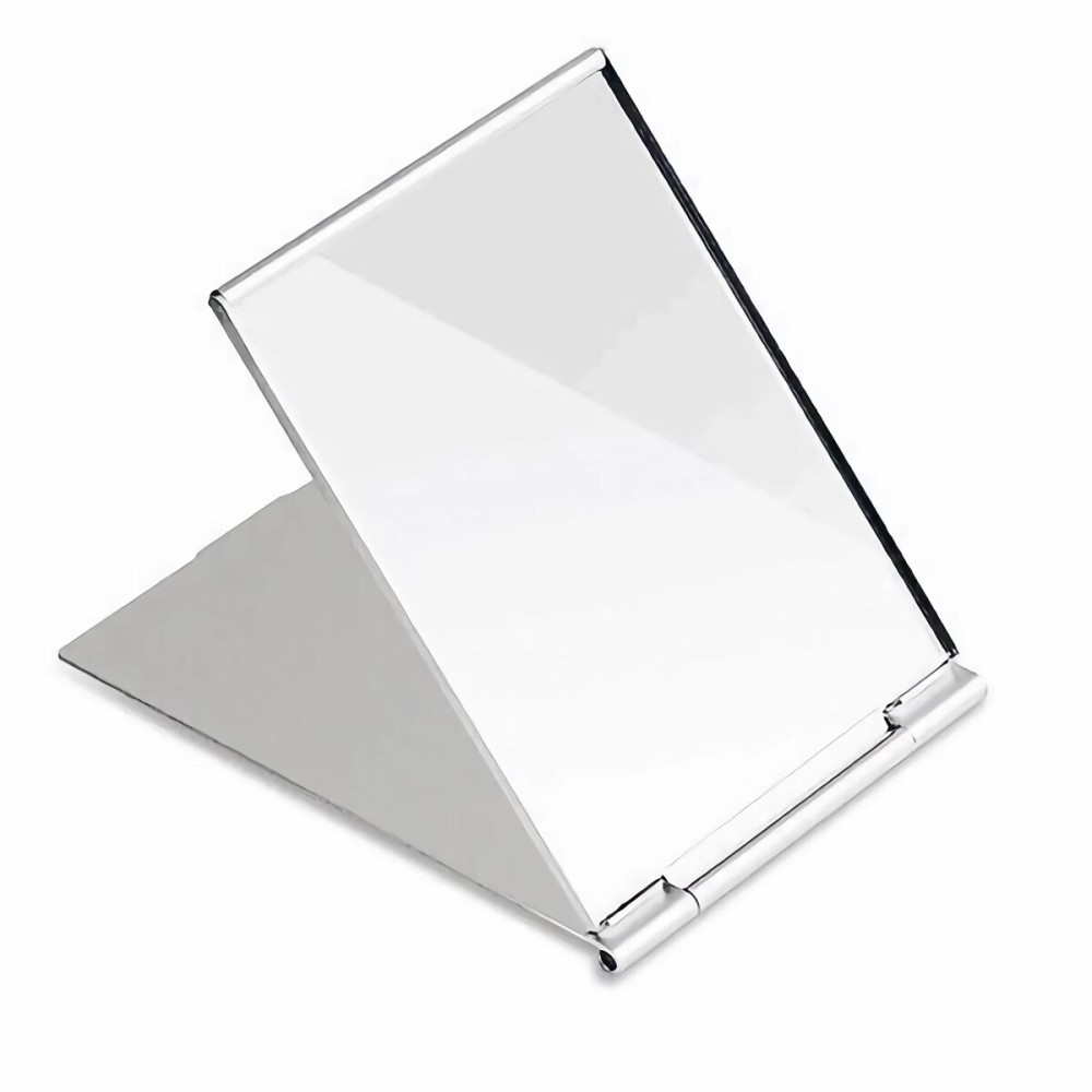 G2PLUS Portable Folding Vanity Mirror, Ultra-Slim Aluminum Shell Travel Mirror, 4x3 Inch Small Mirror for Travel, Bathroom, Makeup, Beauty, Grooming