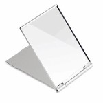 G2PLUS Portable Folding Vanity Mirror, Ultra-Slim Aluminum Shell Travel Mirror, 4x3 Inch Small Mirror for Travel, Bathroom, Makeup, Beauty, Grooming