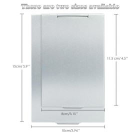 G2PLUS Portable Folding Vanity Mirror, Ultra-Slim Aluminum Shell Travel Mirror, 4x3 Inch Small Mirror for Travel, Bathroom, Makeup, Beauty, Grooming