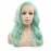 Xiweiya Mint Green Lace Wig Heat Resistant Fiber Hair Mermaid Green Blue Color Mixed Synthetic 13*3 Lace Front Wig for Women Hair Replacement Wig Half Hand Tied 24 Wig
