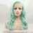 Xiweiya Mint Green Lace Wig Heat Resistant Fiber Hair Mermaid Green Blue Color Mixed Synthetic 13*3 Lace Front Wig for Women Hair Replacement Wig Half Hand Tied 24 Wig