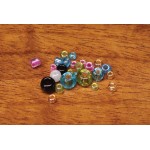 Hareline Tyers Glass Beads Small Iridescent Crystal