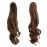 FUT Womens Claw Ponytail Clip in Hair Extensions 18 Long Curly Hairpiece Light Brown Wavy