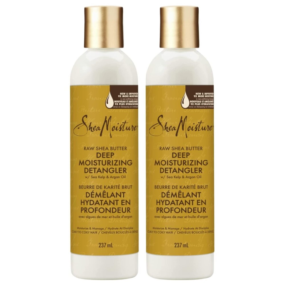 SheaMoisture Detangler with Raw Shea Butter, Deep Moisturizing Curly Hair Detangler with Sea Kelp & Argan Oil, Hair Care for Knots, 8 Fl OzEa (Pack of 2) SheaMoisture Detangler with Raw Shea Butter, Deep Moisturizing Curly Hair Detangler with Sea Kelp & Argan Oil, Hair Care for Knots, 8 Fl OzEa (Pack of 2)