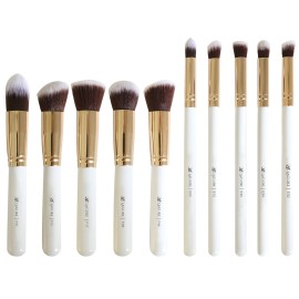 Lagure Premium Kabuki Makeup Brush Set - The Perfect Makeup Brushes for Your Eyeshadow, Contour Kit, Blush, Foundation, Concealer, Face Powder - Includes Cosmetic Brush Guide