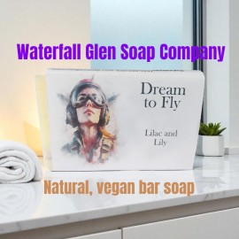 WFG WATERFALL GLEN SOAP COMPANY, LLC, Dream to Fly bath soap, lilac and lily of the valley with kokum butter