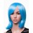 SWACC 11 Women Short Straight Synthetic Bob Wig Candy color Cosplay Wig Anime Costume hairpiece for Party with Wig Cap (Sky Blue-03)