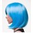 SWACC 11 Women Short Straight Synthetic Bob Wig Candy color Cosplay Wig Anime Costume hairpiece for Party with Wig Cap (Sky Blue-03)