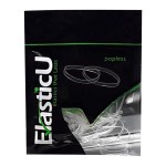 Hair Elastics - STRONG - REUSEABLE - clear Premium Polybands Pack of 70 for Ponytail by ElasticU