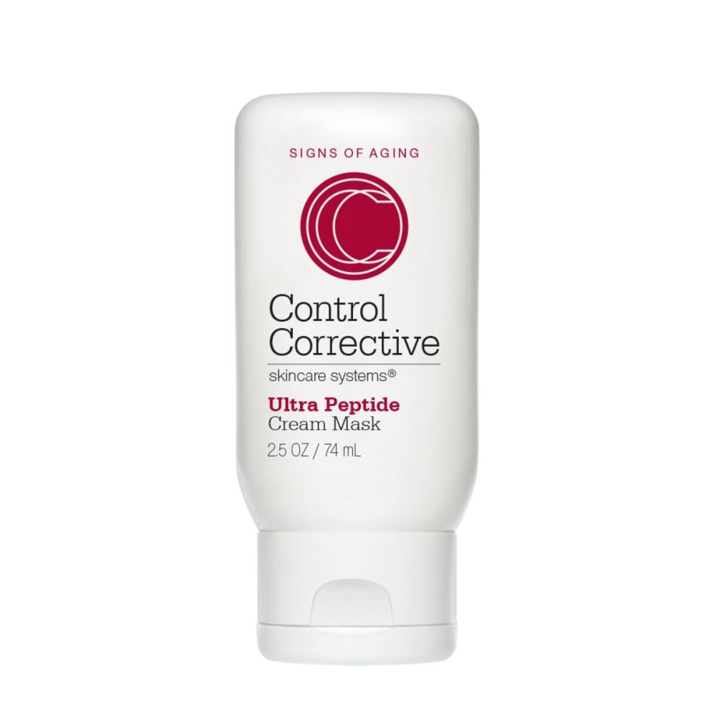 CONTROL CORRECTIVE Ultra Peptide Cream Mask, 2.5 Oz - Advanced Peptide, Retinol & Lactic Acid Anti Aging Mask, Revitalize Collagen & Elastin Production To Smooth Skin, Restores Plumpness & Hydration