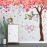 Giant Huge Pink Cherry Tree Wall Decals Cute Cartoon Removable Large Tree Lovely Heart Shape Wall Sticker Peel Stick for Kids Girls Bedroom Livingroom TV Background