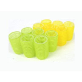 Large Self-Grip Hair Roller Assorted Colors (Pink, Yellow, Blue, Green) (Large)