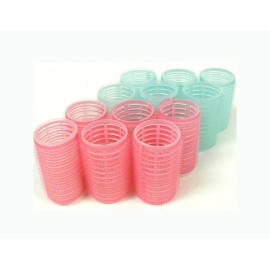 Large Self-Grip Hair Roller Assorted Colors (Pink, Yellow, Blue, Green) (Large)