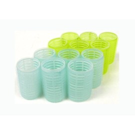Large Self-Grip Hair Roller Assorted Colors (Pink, Yellow, Blue, Green) (Large)