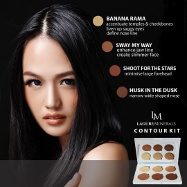 Lagure Minerals Powder Contour Kit - Premium Bronzer and Contour Palette for Flawless Highlighting and Contouring - Step-by-Step Contour Guide Included Lagure Minerals Powder Contour Kit - Premium Bronzer and Contour Palette for Flawless Highlighting and Contouring - Step-by-Step Contour Guide Included