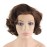 Mxangel Heat Resistant Synthetic Lace Front Natural Short Curly Wig Brown
