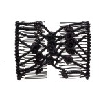 LOVEF Fashion Jewelry Hand-Beaded Wild Magic Hair Comb Hair Accessories Hair Beauty Decoration (Black)