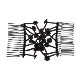 LOVEF Fashion Jewelry Hand-Beaded Wild Magic Hair Comb Hair Accessories Hair Beauty Decoration (Black)