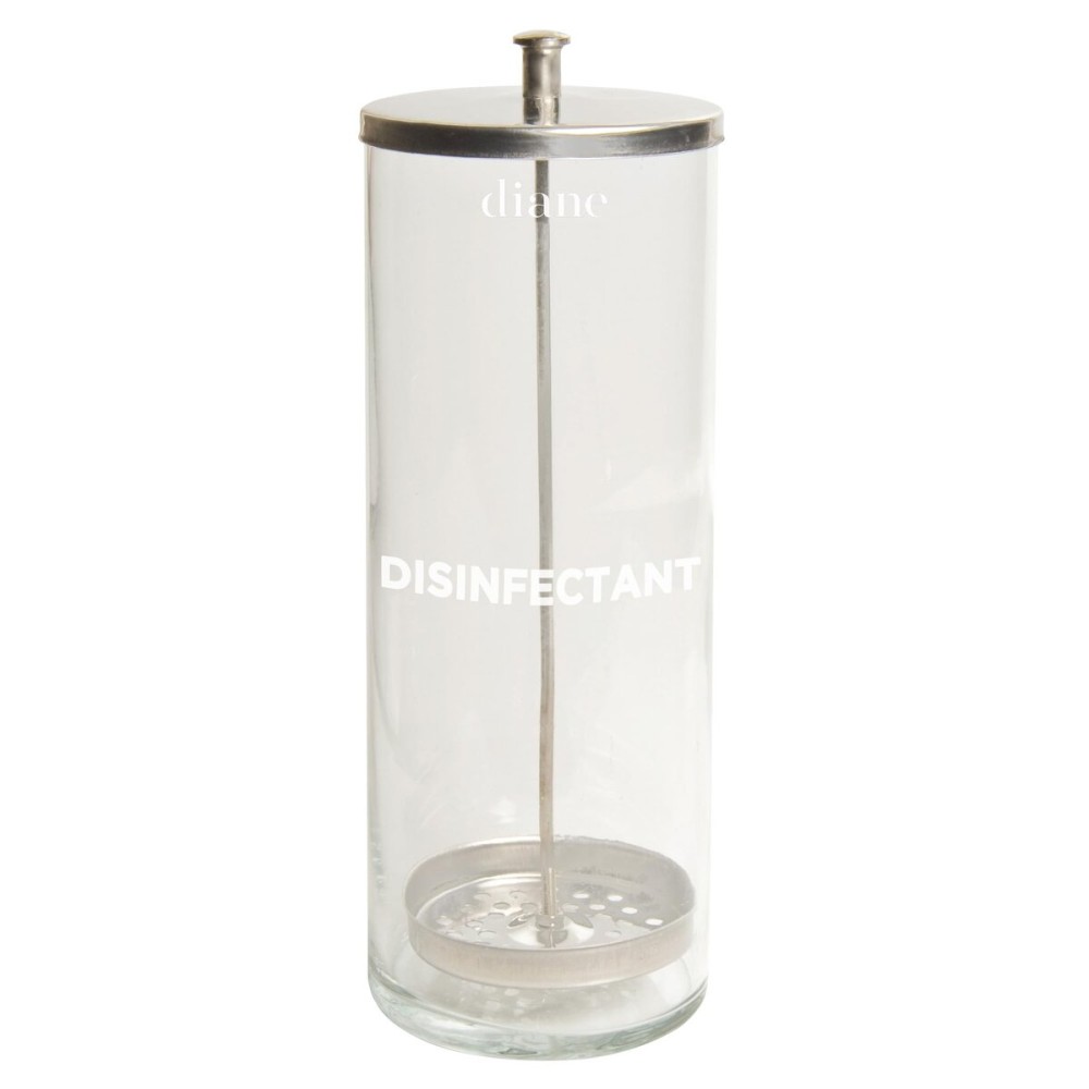 Diane Glass Disinfectant Jar for Sterilizing Hair Salon Shears, Combs, Barber Cleaning Supplies, Clippers, and Nail Tools - Large - 10 Tall x 3.4 Wide - 33 Fl Oz Capacity
