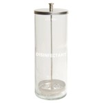 Diane Glass Disinfectant Jar for Sterilizing Hair Salon Shears, Combs, Barber Cleaning Supplies, Clippers, and Nail Tools - Large - 10 Tall x 3.4 Wide - 33 Fl Oz Capacity