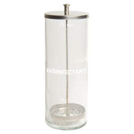 Diane Glass Disinfectant Jar for Sterilizing Hair Salon Shears, Combs, Barber Cleaning Supplies, Clippers, and Nail Tools - Large - 10 Tall x 3.4 Wide - 33 Fl Oz Capacity