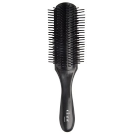 Diane Nylon Pin Styling Hairbrush for Detangling, Separating, Shaping, and Defining Wet or Curly Hair, Heat-Resistant, Anti-Static, Hair Care Essential, Black