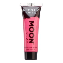 Moon Glow - Blacklight Neon UV Hair Gel - 0.67oz Intense Pink - Temporary wash out hair color - Spike and Glow!