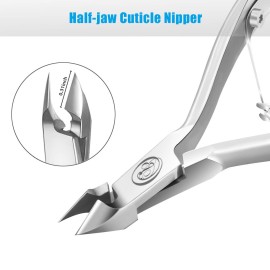 Cuticle Nipper with Cuticle Pusher-Professional Grade Stainless Steel Cuticle Remover & Cutter-Durable Manicure and Pedicure Tool-Beauty Tool Perfect for Fingernails and Toenails