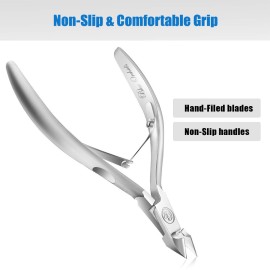 Cuticle Nipper with Cuticle Pusher-Professional Grade Stainless Steel Cuticle Remover & Cutter-Durable Manicure and Pedicure Tool-Beauty Tool Perfect for Fingernails and Toenails