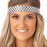 Hipsy Women\'s Adjustable NO SLIP Checkerboard Wide Fashion Headband (Wide Black & White)