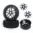 4PCS RC Car Tires RC 1/8 Off-Road Car Buggy Rubber Tyre Tires & Wheel Rim 17mm Hex Wheels and Tires Black Have Foam Inserts