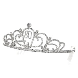SAMKY Rhinestone Crystal Birthday Tiara Crown 15/16/18/21/30/40/50/60/70/80th - 80th T1193