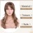 S-noilite Long Layer Straight Wigs with Bangs Women Natural Ombre Heat Resistant Synthetic Hair Full Head Wig Cosplay Party Costume 15inch Light Brown Blonde Mix