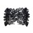 Lovef Flower Multifunction Easy Magic Hair Comb Stretchy Beaded Hair Comb in Small Beads Hairpin Plate Hair (Black1)