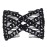 Lovef Easy Magic Hair Beauty Decoration Comb Pearl Stretchy Beaded Hairpin Bow Double Combs Lady in Assorted Color (Black)